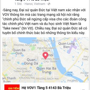 Đại sứ quán Đức sắp tuyên bố bác bỏ những thông tin về ngừng cấp visa?